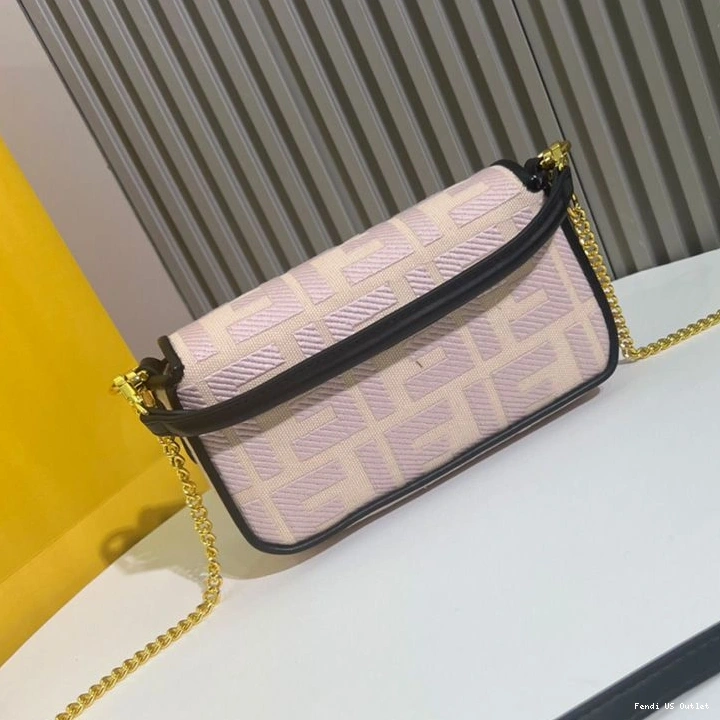Vintage HOT Bag In Motif Canvas Fendi Mini Baguette FF Cherry 0717